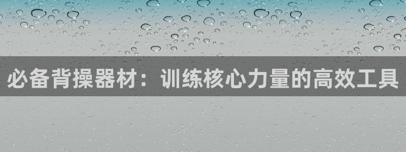 德国fb体育集团：必备背操器材：训练核心力量的高效工
